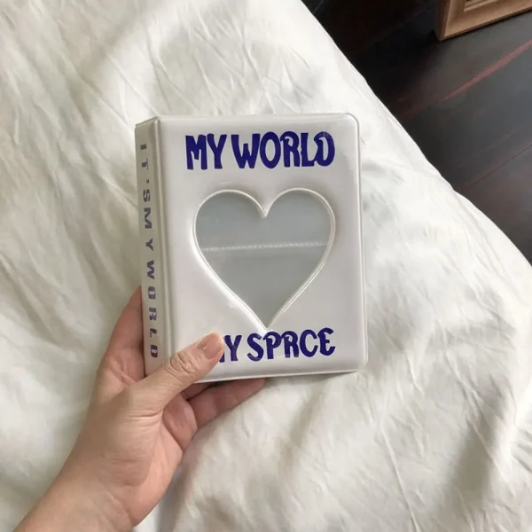 64 Pockets 3-inch Mini Photo Album Cartoon Love Heart Hollow Album Photo Photocard Binder Holder Kpop Idol Cards Collect Book 3