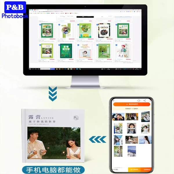 6 inch Photobook for Personalized photos DIY Photo Album for Wedding Theme-Album Baby pets grow up memory book Lovely gift 6