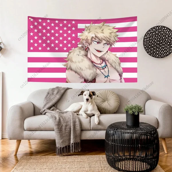2025 Design Funny Tapestry Home Decor Items Bakugo Katsuki Flags Bedrooms Room Background Cloth Cute Outdoor Decor Banner Gifts 3