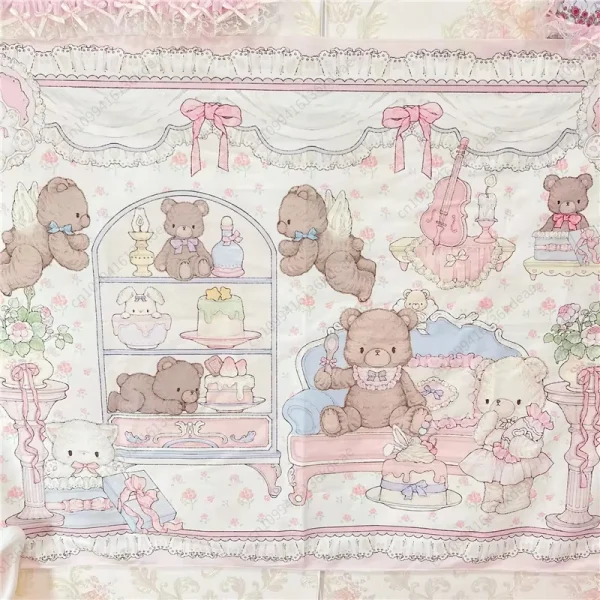 Cartoon Girl Tapestry Anime Tapestry Cute Girls Tea Party Background Cloth Flag Aesthetic Bedroom Decoration Tapestry Art Banner 4