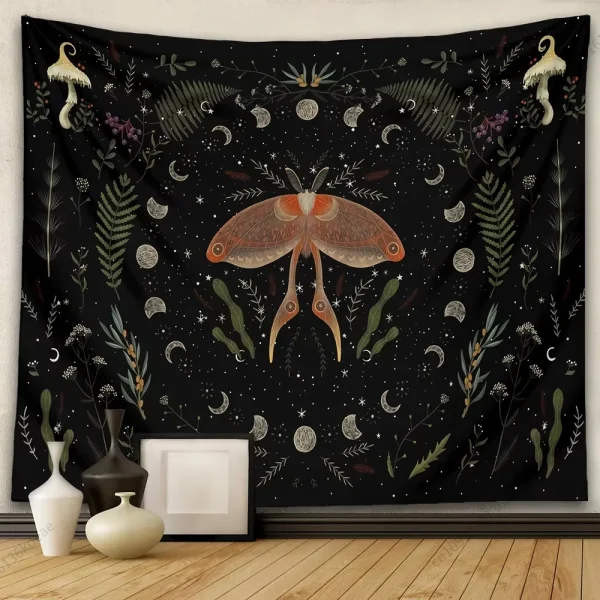 Aesthetic Moon Goddess Tapestry Room Decor Hippie Bohemian Moon Wall Tapestries Mandala Home Decor Bedroom Background Cloth Flag 2