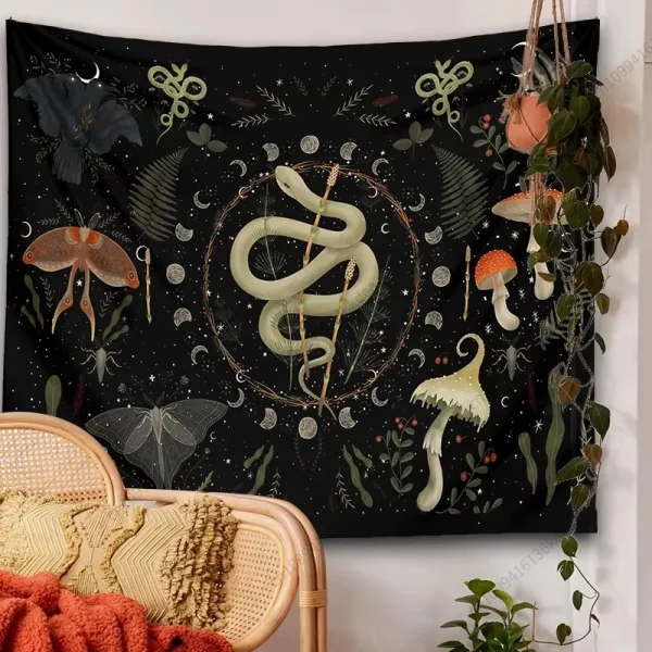 Aesthetic Moon Goddess Tapestry Room Decor Hippie Bohemian Moon Wall Tapestries Mandala Home Decor Bedroom Background Cloth Flag 5