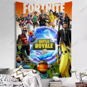 Anime Tapestry F-Fortnites Wall Hanging Tapestry Aesthetic Room Decor Bedroom Wallpaper Backdrop Cloth Home Decor Wall Art Decor 1