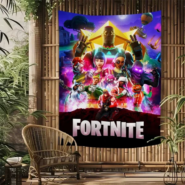 Anime Tapestry F-Fortnites Wall Hanging Tapestry Aesthetic Room Decor Bedroom Wallpaper Backdrop Cloth Home Decor Wall Art Decor 4