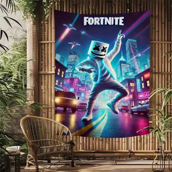 Anime Tapestry F-Fortnites Wall Hanging Tapestry Aesthetic Room Decor Bedroom Wallpaper Backdrop Cloth Home Decor Wall Art Decor 5