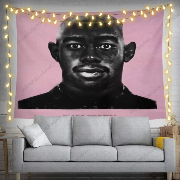 Tyler Flag The Creator Tapestry Hip Hop Music Album Cover Banners Wall Tapestries Bedroom Living Room Dorm Party Backdrop Decor 2