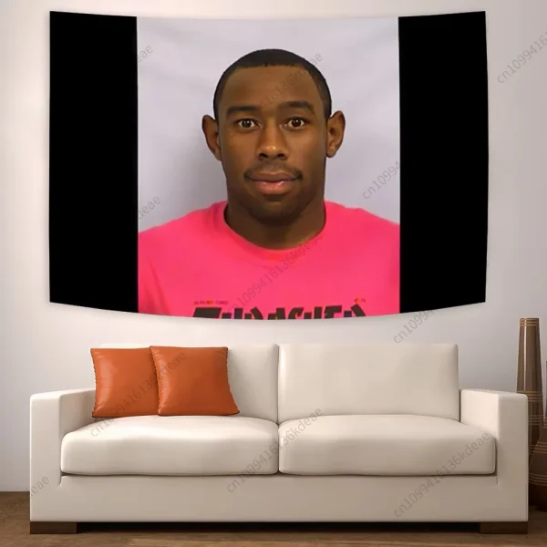 Tyler Flag The Creator Tapestry Hip Hop Music Album Cover Banners Wall Tapestries Bedroom Living Room Dorm Party Backdrop Decor 6