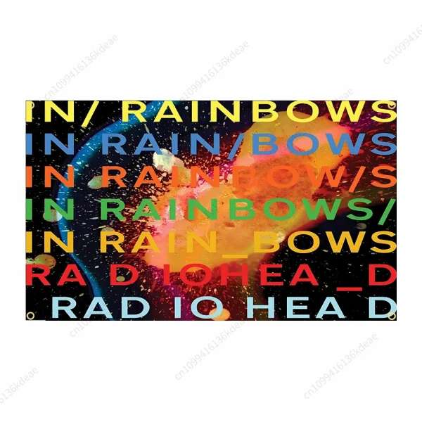 Aesthetic Wall Tapestry Radioheads In Rainbows Rock Classic Music Album Flag Tapestries Wall Art Decor Background Cloth Fan Gift 2