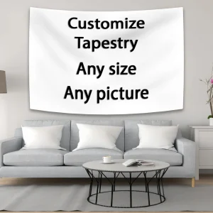 Custom Tapestry Your Any Size Picture Polyester Printed Bar Bedroom Room Background Decoration 1