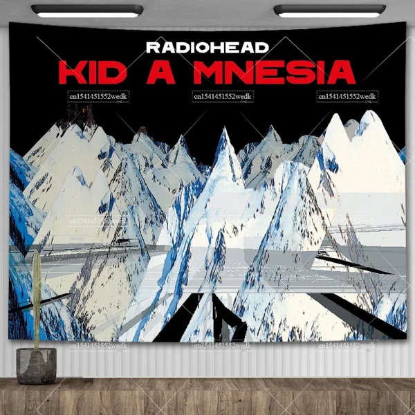 Radioheads Music Art Wall Hanging Tapestry Wallpaper Scandinavian Rock Band Tapestry Headboard Aesthetic Room Decoration Posters 1