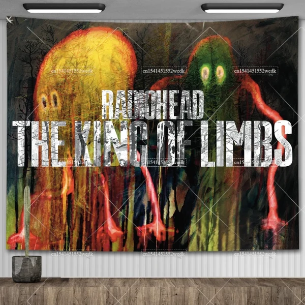 Radioheads Music Art Wall Hanging Tapestry Wallpaper Scandinavian Rock Band Tapestry Headboard Aesthetic Room Decoration Posters 5