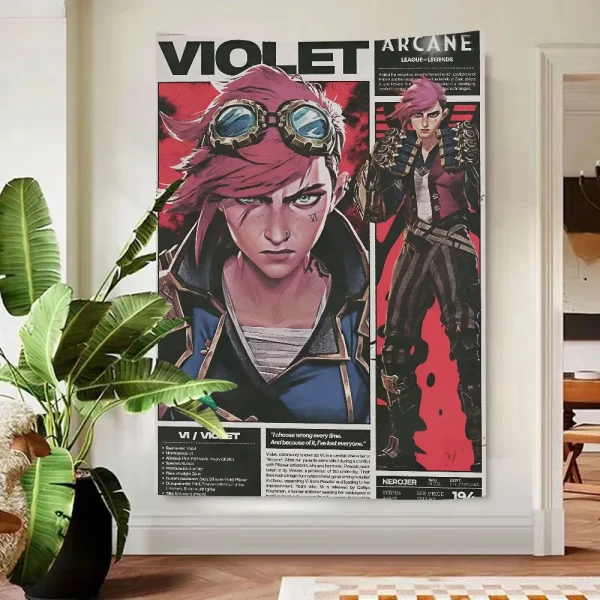 Arcane 2 Vi Jinx Ekko  Tapestry Room Decor Wall Cloth Party Hanging Background Room Decor Baby Room 3