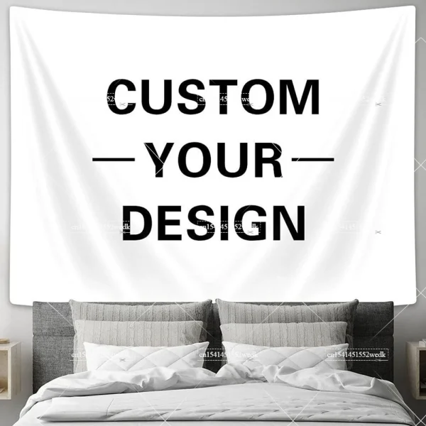 Custom Tapestry Wall Hanging Room Decor Aesthetic Personalized Tapestry Boho Hippie DIY Tapestries Party Backdrop Home Decor 1