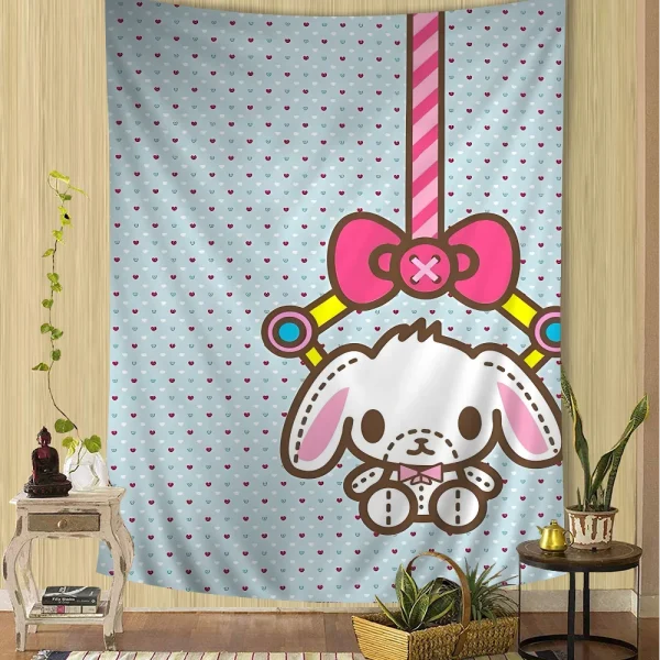 S_sugarbunnies Anime Kawaii Cartoon Tapestry Bohemian Wall Tapestries Mandala Wall Hanging Sheets 3