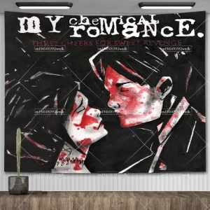 Band My Chemical Romance Tapestry Hippie Music Album Cover Posters Rock Tapestry Aesthetic Bedroom Decoration Wall Art Posters 1