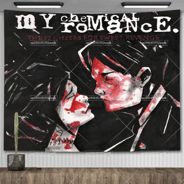 Band My Chemical Romance Tapestry Hippie Music Album Cover Posters Rock Tapestry Aesthetic Bedroom Decoration Wall Art Posters 1