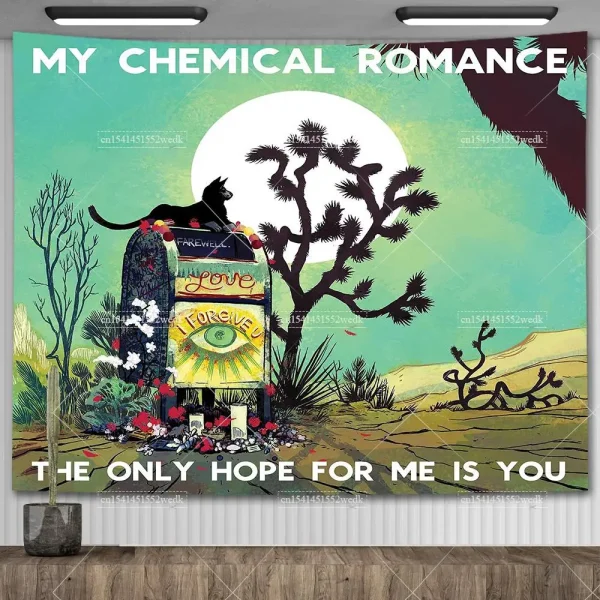 Band My Chemical Romance Tapestry Hippie Music Album Cover Posters Rock Tapestry Aesthetic Bedroom Decoration Wall Art Posters 5