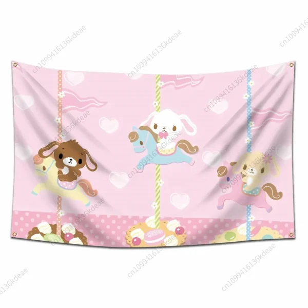 Cartoon Tapestry S-Sugarbunnies Cute Poster Wall Hanging Colth Wall Art Decor Aesthetic Background Cloth Birthday Gift Home Deco 1