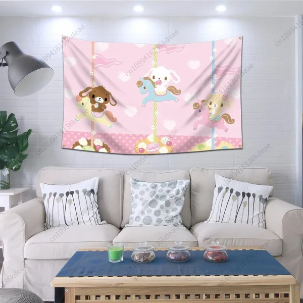 Cartoon Tapestry S-Sugarbunnies Cute Poster Wall Hanging Colth Wall Art Decor Aesthetic Background Cloth Birthday Gift Home Deco 2