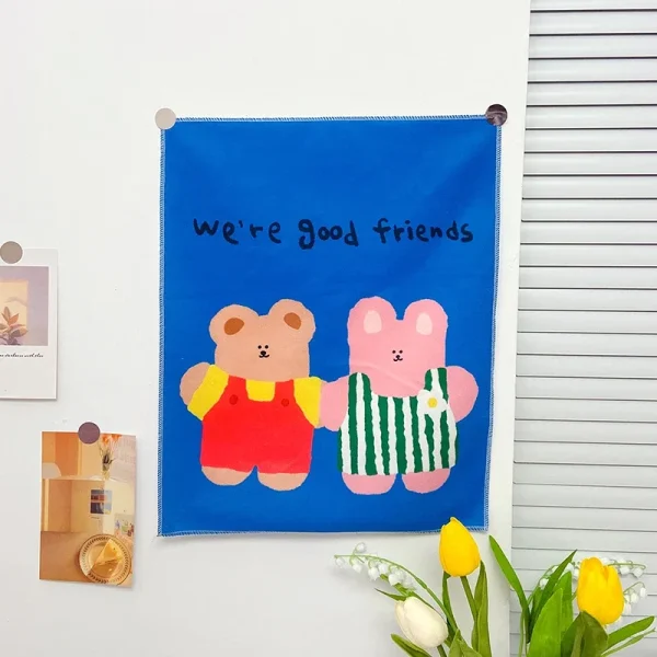 VIKAMA Hand-Painted Bread Tapestry Baguette Croissant Multinational Baking Pattern Kitchen Cafe Decoration Literary Home 3