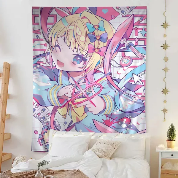 Needy Girl Streamer Overload Colorful Tapestry Wall Hanging Home Decoration hippie bohemian decoration divination Wall Art Decor 2