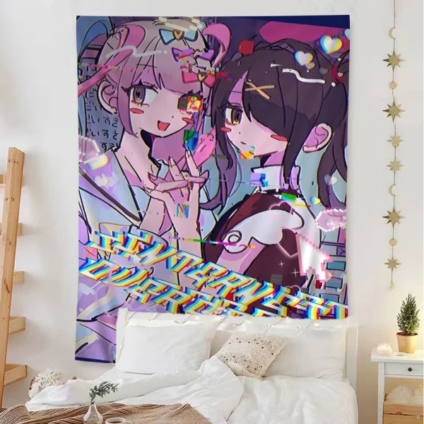 Needy Girl Streamer Overload Colorful Tapestry Wall Hanging Home Decoration hippie bohemian decoration divination Wall Art Decor 5