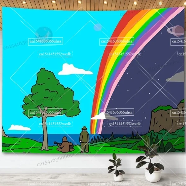 The Big Lez Show Meme Tapestry Wall Hanging Kawaii Sassy The Sasquatch Tapestrys Aesthetic Room Decoration Dorm Party Backdrops 1