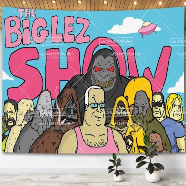 The Big Lez Show Meme Tapestry Wall Hanging Kawaii Sassy The Sasquatch Tapestrys Aesthetic Room Decoration Dorm Party Backdrops 3