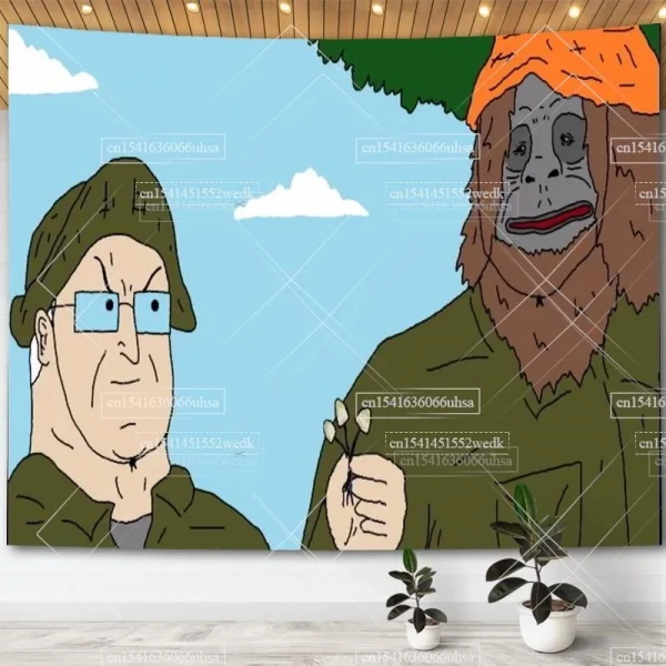 The Big Lez Show Meme Tapestry Wall Hanging Kawaii Sassy The Sasquatch Tapestrys Aesthetic Room Decoration Dorm Party Backdrops 4
