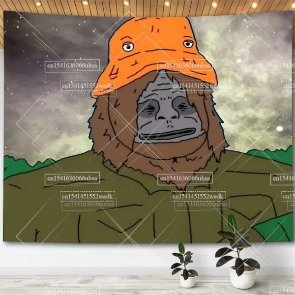 The Big Lez Show Meme Tapestry Wall Hanging Kawaii Sassy The Sasquatch Tapestrys Aesthetic Room Decoration Dorm Party Backdrops 5