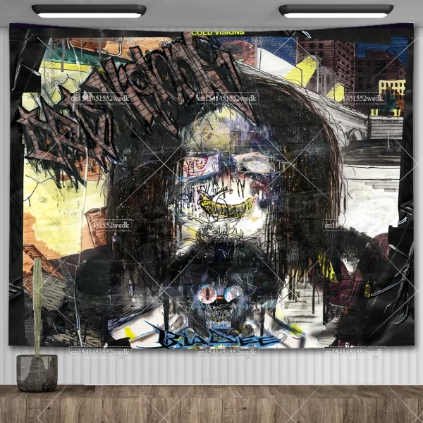 333 Bladee Tapestry Wall Hanging Art Posters For Bedroom Hip Pop Music Album Meme Tapestrys Party Backdrop Home Decoration 1