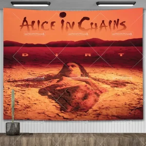 Alice In Chains Poster Classic Band Heavy Metal Music Album Cover Tapestry Bedroom Decoration Wall Hanging Tapestries For Room 1