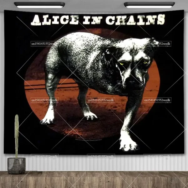 Alice In Chains Poster Classic Band Heavy Metal Music Album Cover Tapestry Bedroom Decoration Wall Hanging Tapestries For Room 2