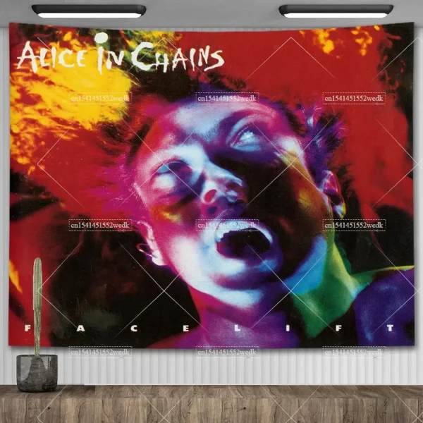 Alice In Chains Poster Classic Band Heavy Metal Music Album Cover Tapestry Bedroom Decoration Wall Hanging Tapestries For Room 3