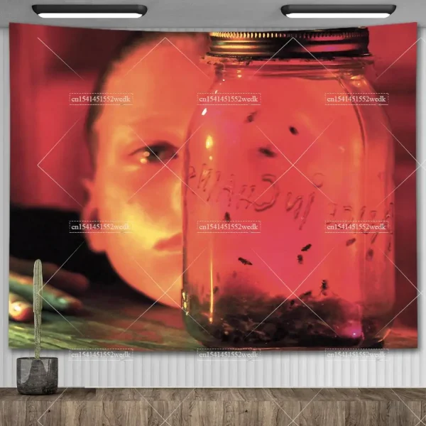 Alice In Chains Poster Classic Band Heavy Metal Music Album Cover Tapestry Bedroom Decoration Wall Hanging Tapestries For Room 4