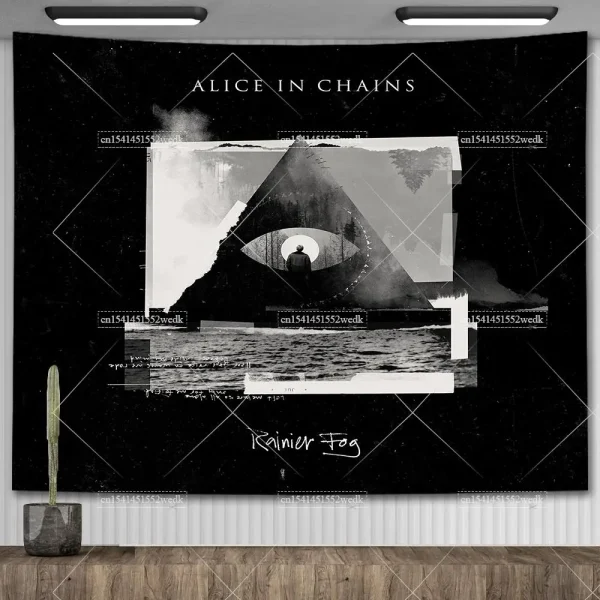Alice In Chains Poster Classic Band Heavy Metal Music Album Cover Tapestry Bedroom Decoration Wall Hanging Tapestries For Room 6
