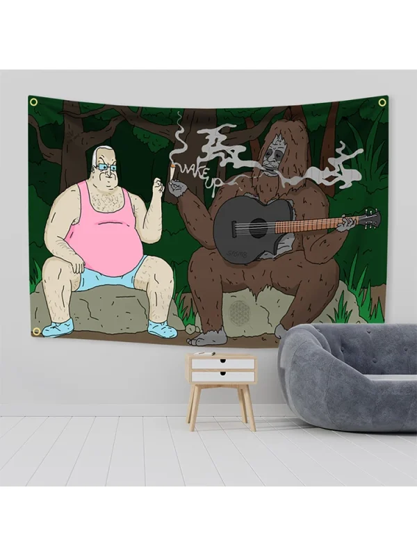The Big Lez Show Meme Flag Tapestry Wall Hanging Sassy The Sasquatch Banner Aesthetic Decoration Dorm PartyBackdrops Cloth 4