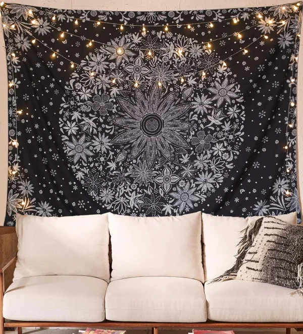 VIKAMA Vintage Bohemian Tapestry Bedroom Living Room Hippie Wall Hanging Waterproof Anti-fading Home Wall Decoration 2