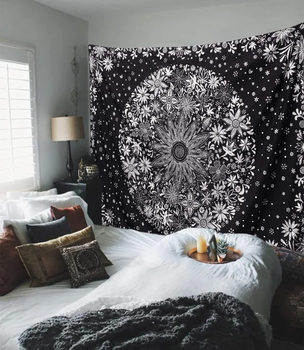 VIKAMA Vintage Bohemian Tapestry Bedroom Living Room Hippie Wall Hanging Waterproof Anti-fading Home Wall Decoration 5