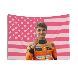 2025 Racing athlete Tapestry Pink USA Flag Design Bedroom Dorm Wall Decor 3D Printed Car Enthusiast Gift for Men Women 1