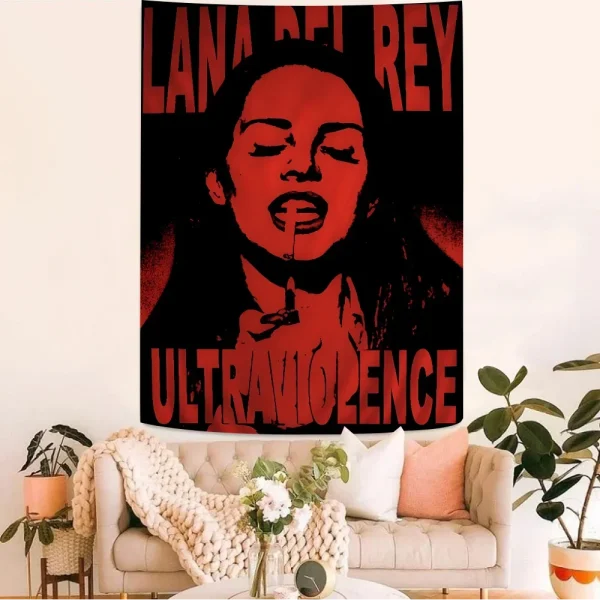 Lana Del Rey Anime Tapestry Art Science Fiction Room Home Decor Wall Art Decor 1