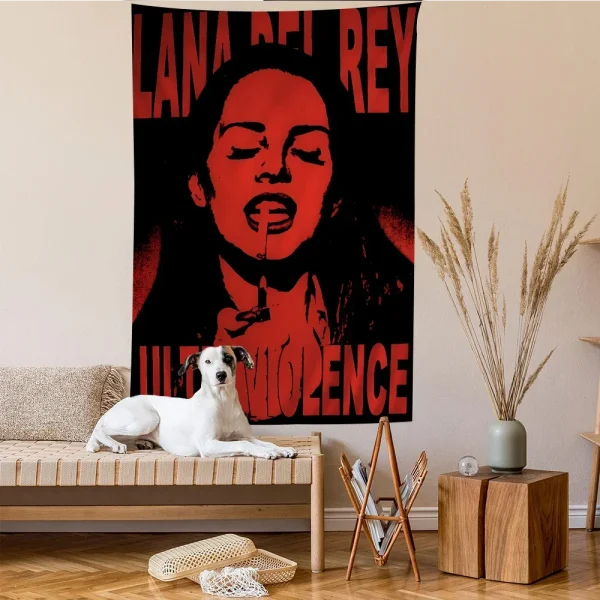 Lana Del Rey Anime Tapestry Art Science Fiction Room Home Decor Wall Art Decor 3
