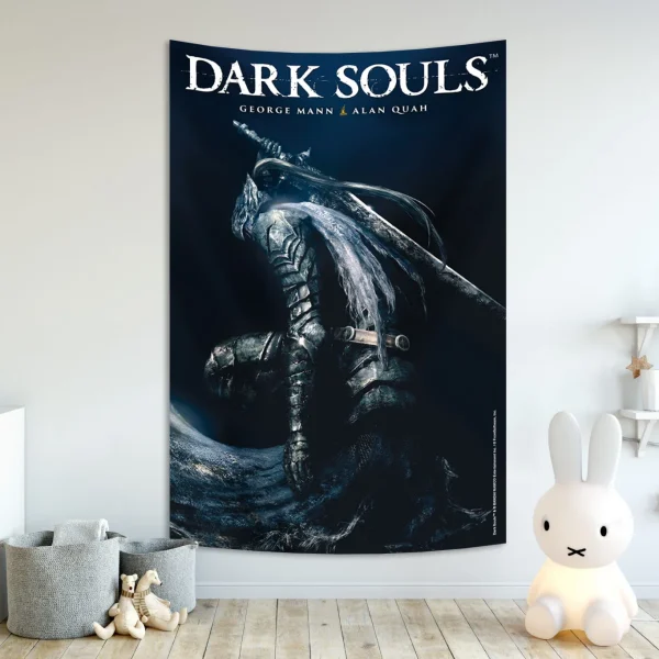 Classic Game Poster Dark Souls 3 Tapestry Psychedelic Decorative Background Gamer Room Decor 1