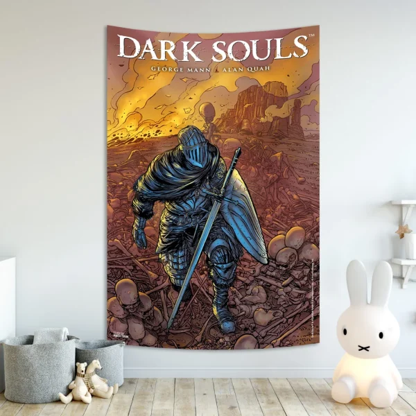 Classic Game Poster Dark Souls 3 Tapestry Psychedelic Decorative Background Gamer Room Decor 3