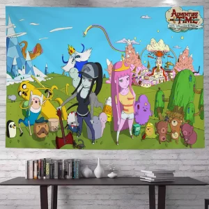 Animation A-Adventures Time Cartoon Tapestry Wall Hanging Decoration Household Home Decor 1