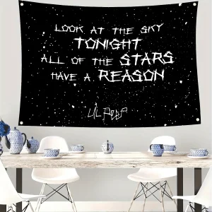 Lil Peep Rapper Tapestry, Love Rapper Wall Hanging Flag, Artistic Home Decor, Bedroom/Living Room Curtain, Balcony Accent, Gift 1
