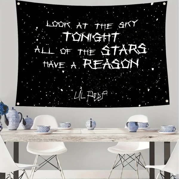 Lil Peep Rapper Tapestry, Love Rapper Wall Hanging Flag, Artistic Home Decor, Bedroom/Living Room Curtain, Balcony Accent, Gift 3