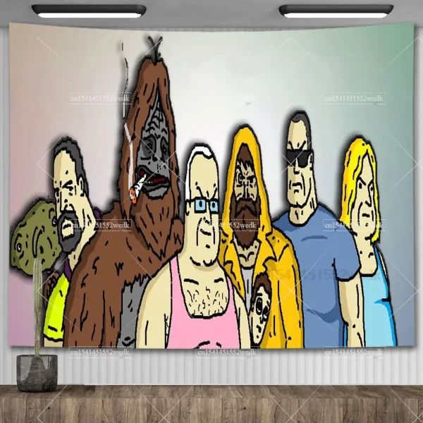 The Big Lez Show Wallpaper Anime Sassy The Sasquatch Wall Hanging Tapestry Room Decoration Aesthetic Meme Tapestries Home Decor 4