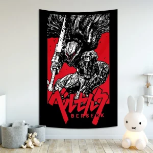 Anime Berserk Sacrifice Tapestry Hanging Printed Home Room Bar Cafe Aesthetic Art Wall Decor 1