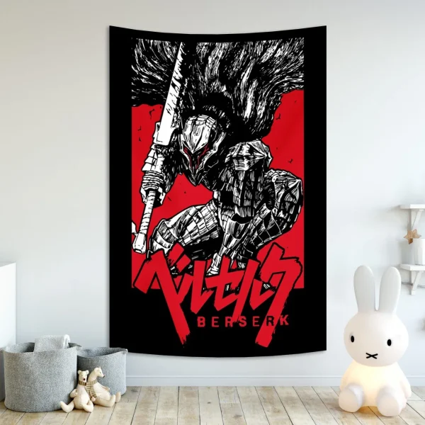 Anime Berserk Sacrifice Tapestry Hanging Printed Home Room Bar Cafe Aesthetic Art Wall Decor 1